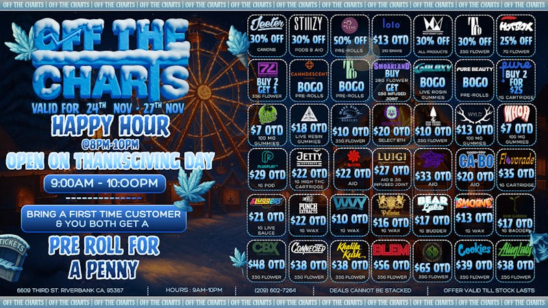 Off The Charts - Riverbank Happy Turkey Day from OTC Riverbank