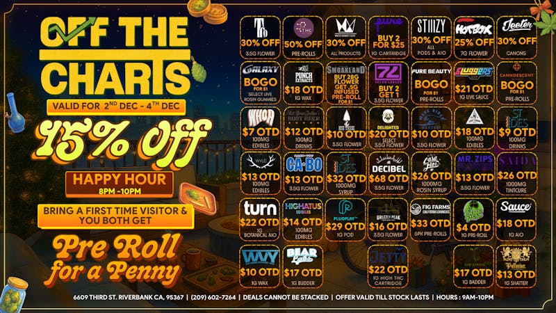 Off The Charts - Riverbank 'Tis The Season for Savings at OTC Riverbank