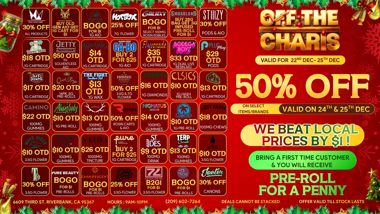 Off The Charts - Riverbank CRAZY CHRISTMAS SAVINGS