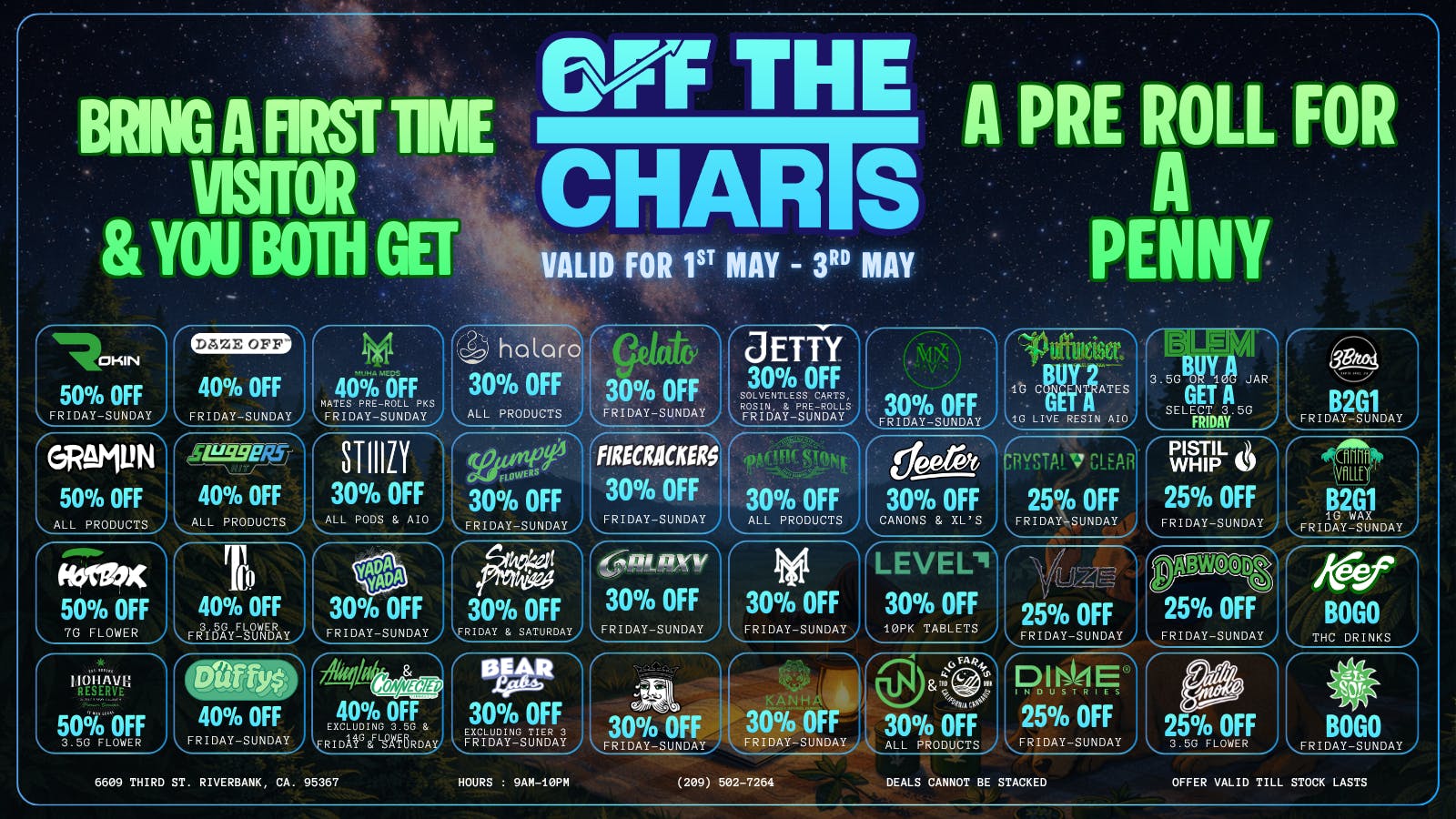 Off The Charts - Riverbank Weekend Deals Keep Getting Better @ OTC Riverbank!