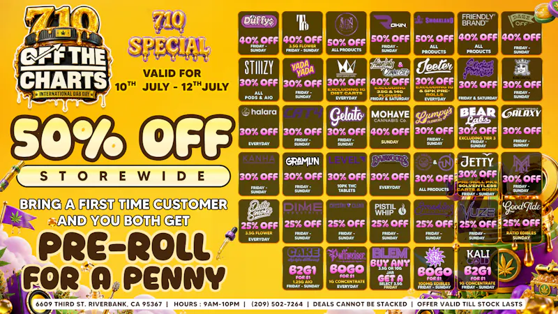 Off The Charts - Riverbank CRAZY 710 SALE @OTC RIVERBANK!!