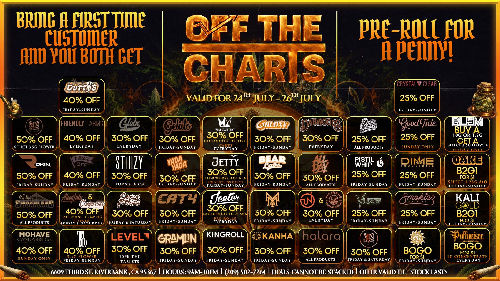 Off The Charts - Riverbank New Products ! New Deals ! @ OTC Riverbank