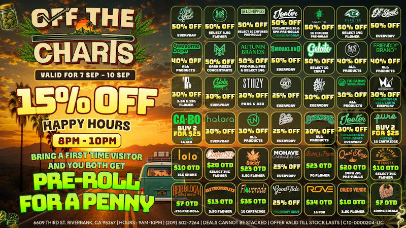 Off The Charts - Riverbank SEPTEMBER DEALS TO REMEMBER AT OTC RIVERBANK!!!!!