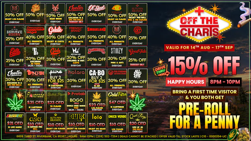 Off The Charts - Riverbank DEALS DEALS DEALS @ OTC RIVERBANK