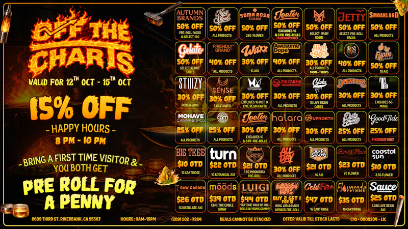 Off The Charts - Riverbank Spooky, Scary, Sales @ OTC Riverbank!!