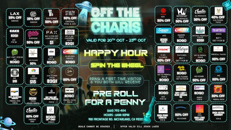 Off The Charts - McFarland SPOOKY VIBES OF DEALS
