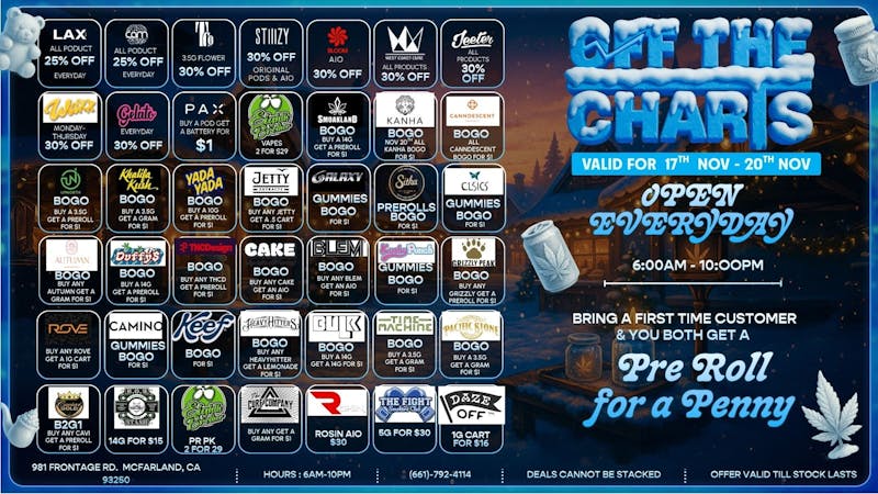 Off The Charts - McFarland Storm Full of Dealz!!!!