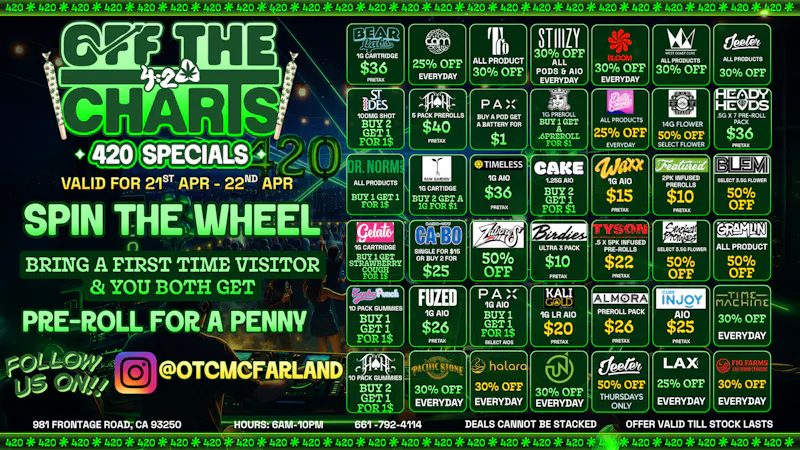 Off The Charts - McFarland 420 Vibes Everyday💨