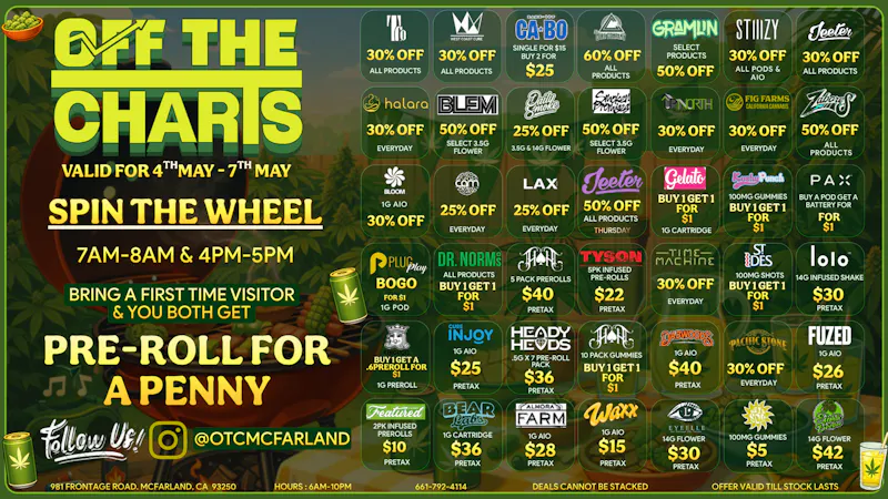 Off The Charts - McFarland Weed is always greener