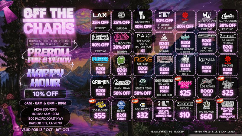 Off the Charts - Harbor City THESE DEALS ARE OUTTA THIS WORLD!🌎🍃🔥