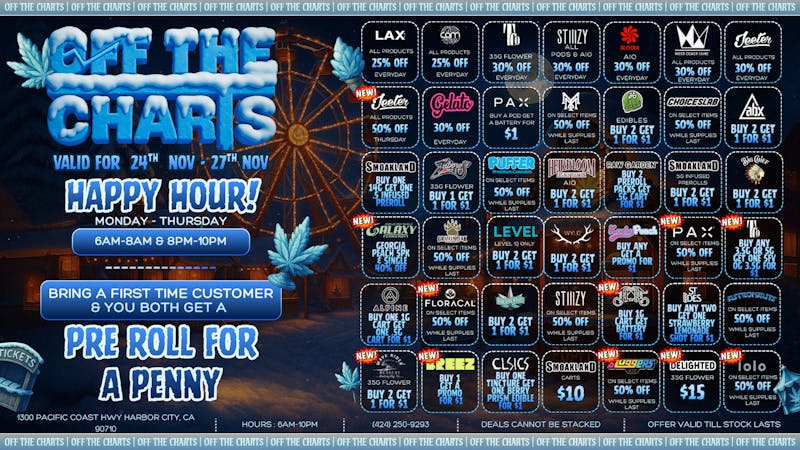 Off the Charts - Harbor City BOOST YOUR MUCHIES THIS THANKSGIVING WITH OTC!🍂🦃