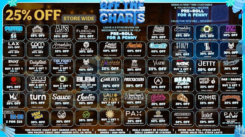 Off the Charts - Harbor City 25% OFF ENTIRE STORE 🔥🔥🔥🔥