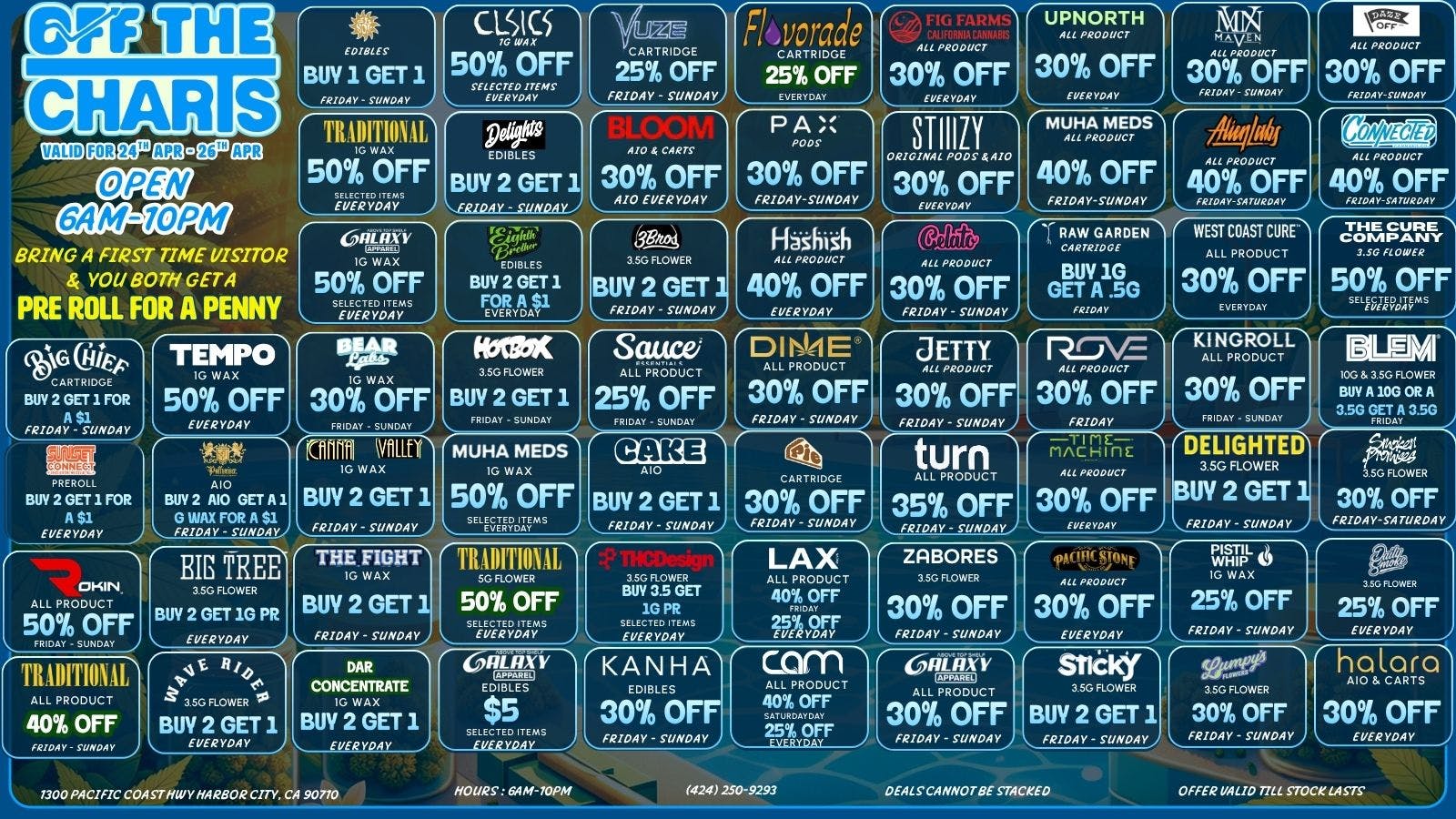 Off the Charts - Harbor City DEALS DEALS DEAL !!!!
