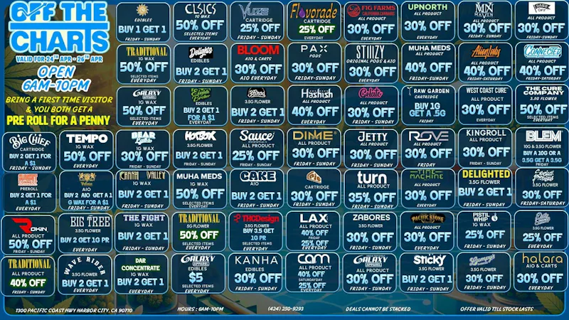 Off the Charts - Harbor City DEALS DEALS DEAL !!!!