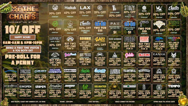 Off the Charts - Harbor City INHALE THE GOOD, EXHALE THE BAD😶‍🌫️🍃🔥