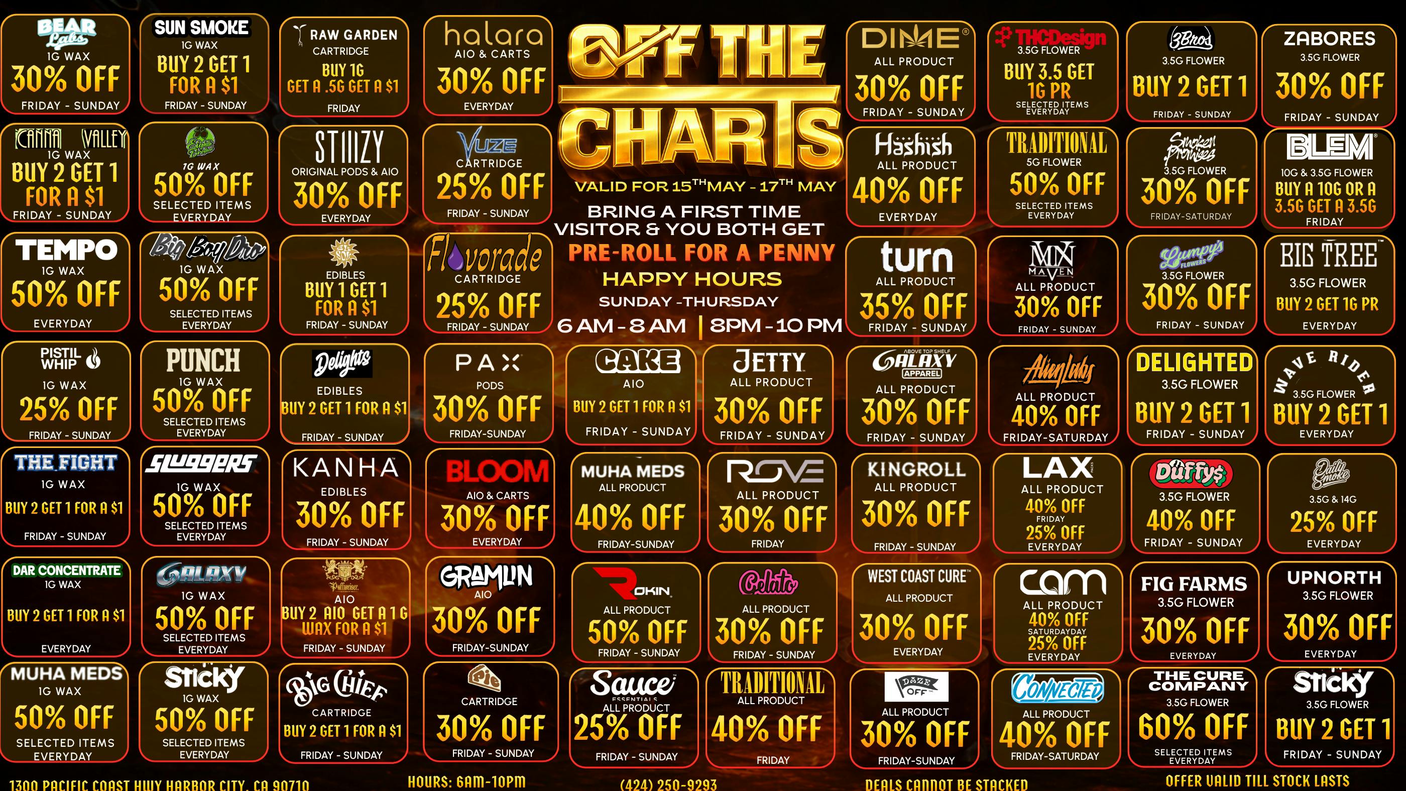 Off the Charts - Harbor City DEALS DEALS DEAL !!!!