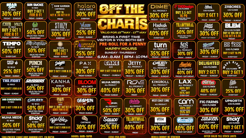 Off the Charts - Harbor City DEALS DEALS DEAL !!!!