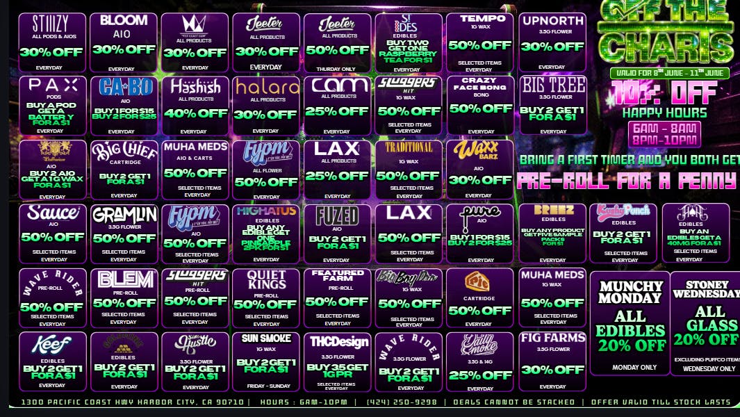 Off the Charts - Harbor City DEALS DEALS DEALS!!!!
