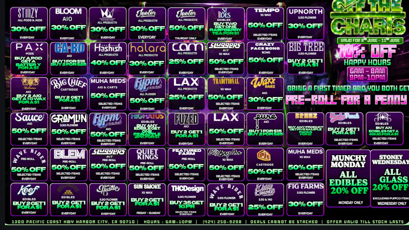 Off the Charts - Harbor City DEALS DEALS DEALS!!!!