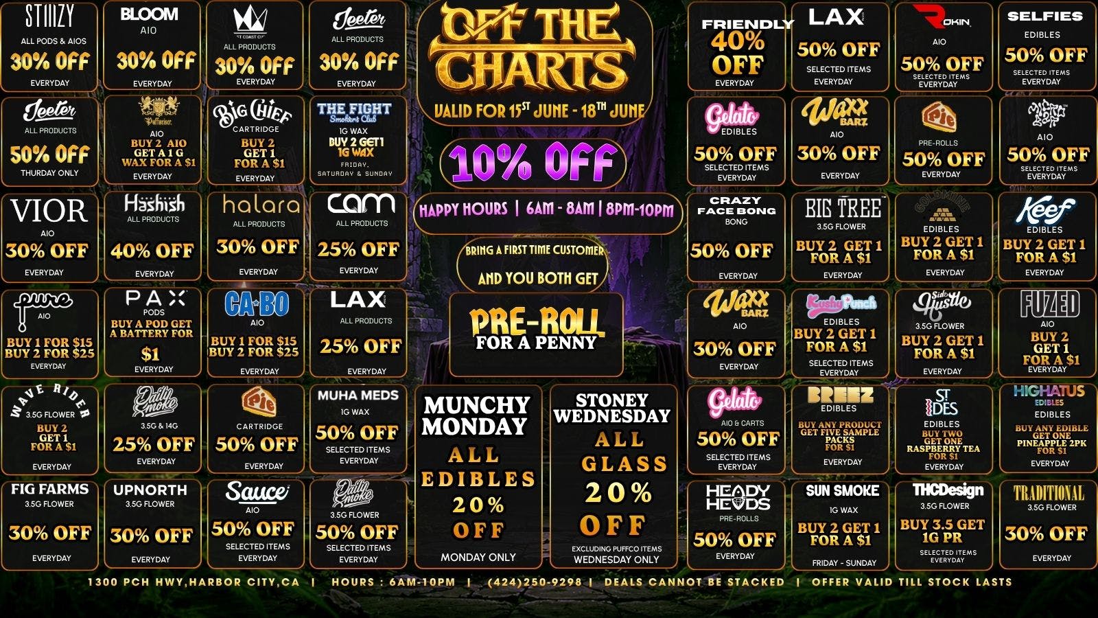 Off the Charts - Harbor City DEALS DEALS DEALS!!!!