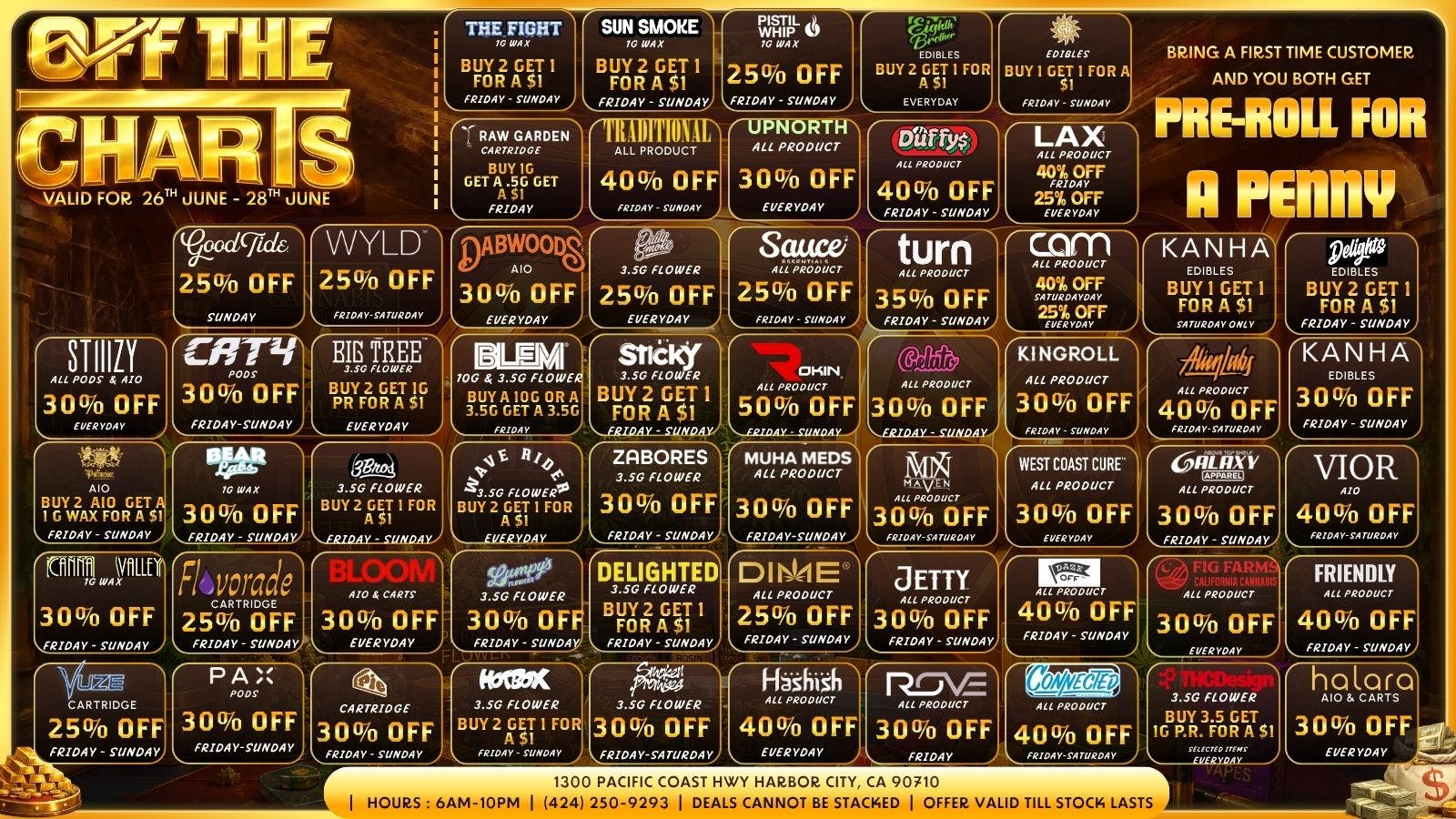 Off the Charts - Harbor City DEALS DEALS DEALS!!!!