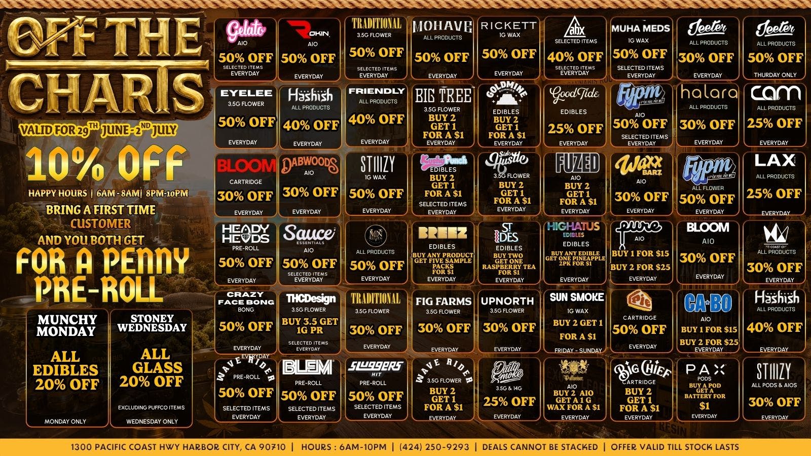 Off the Charts - Harbor City DEALS DEALS DEALS!!!!