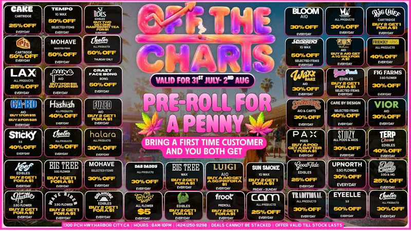 Off the Charts - Harbor City DEASLS DEALS DEALS