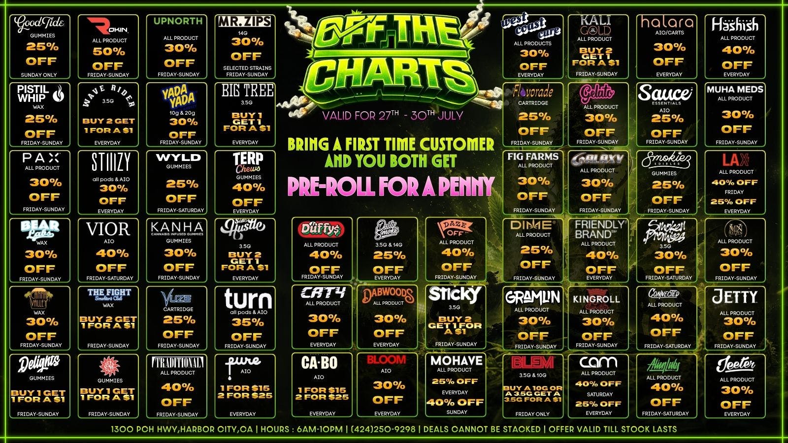 Off the Charts - Harbor City DEASLS DEALS DEALS
