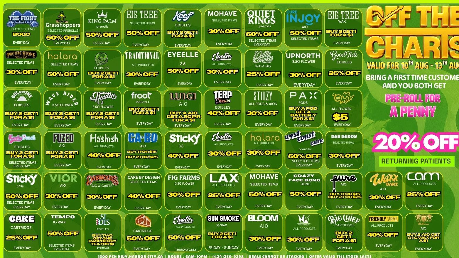 Off the Charts - Harbor City 20% OFF RETURNING PATIENTS