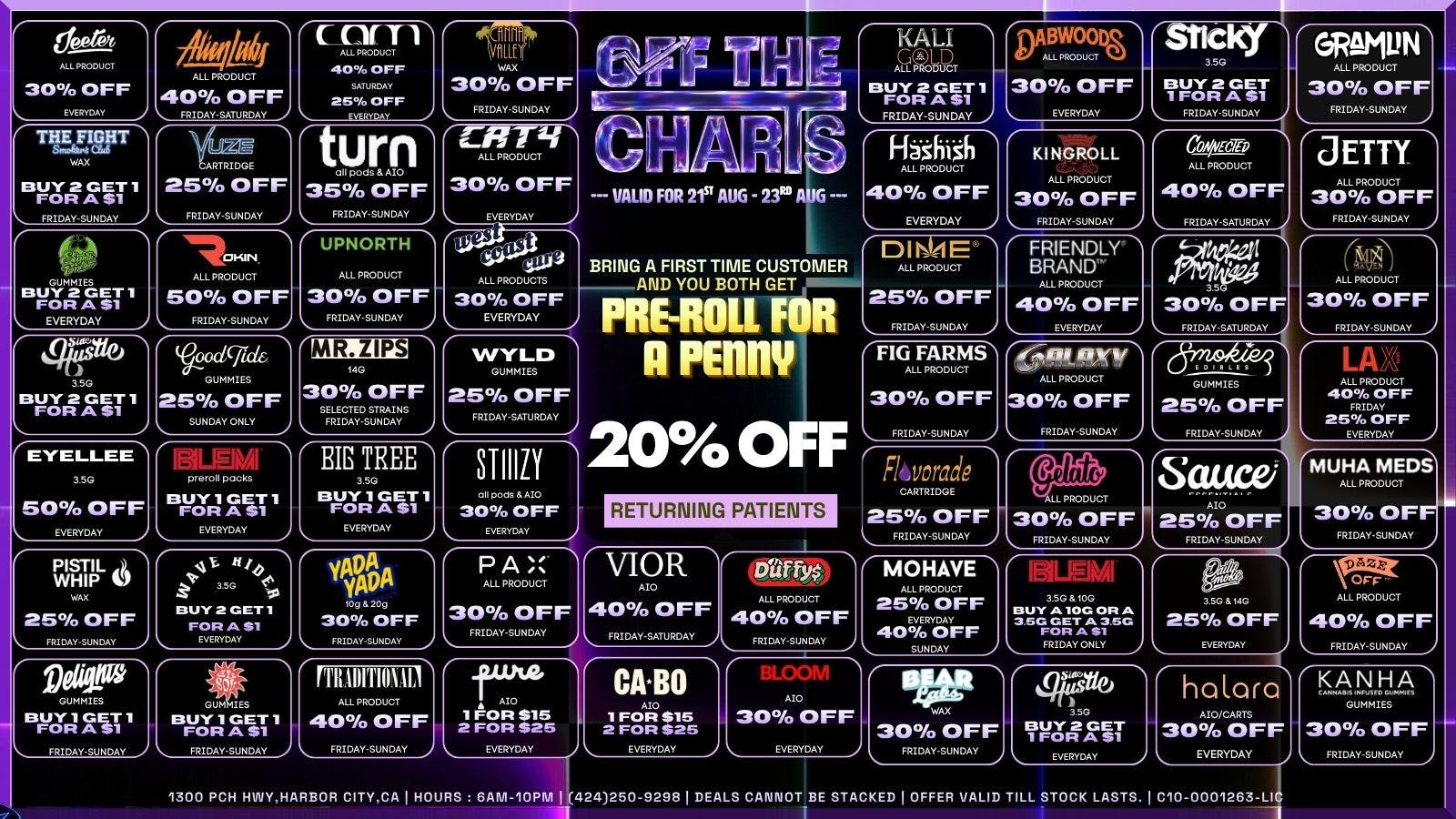 Off the Charts - Harbor City DEASLS DEALS DEALS