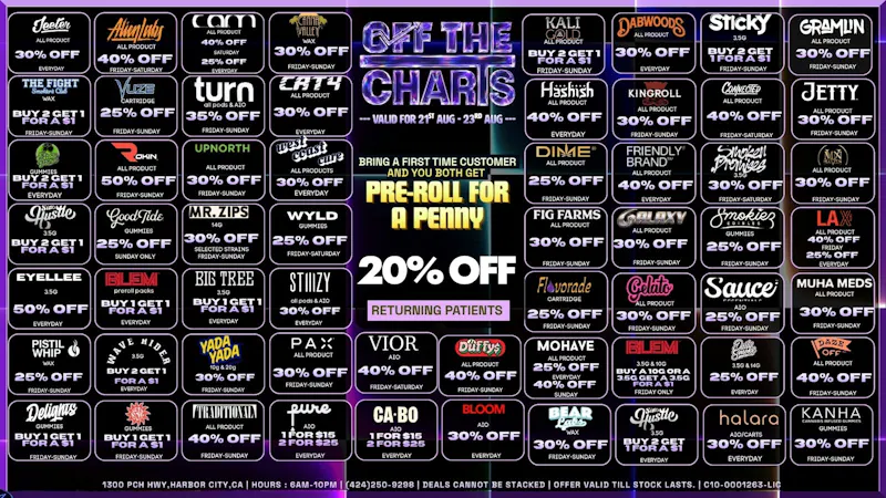 Off the Charts - Harbor City DEASLS DEALS DEALS