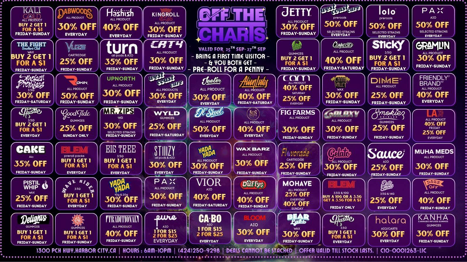 Off the Charts - Harbor City DEASLS DEALS DEALS