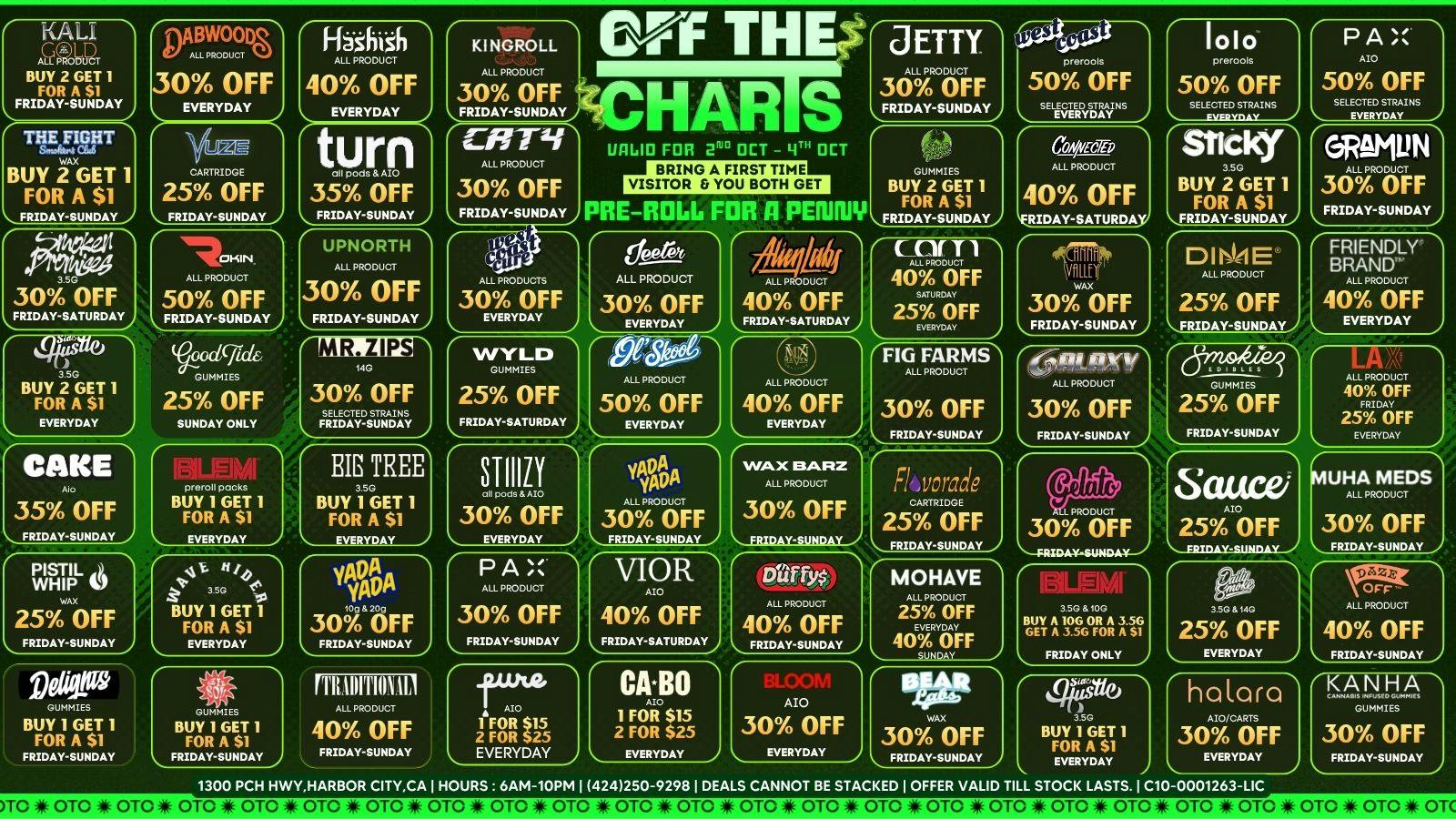 Off the Charts - Harbor City DEASLS DEALS DEALS