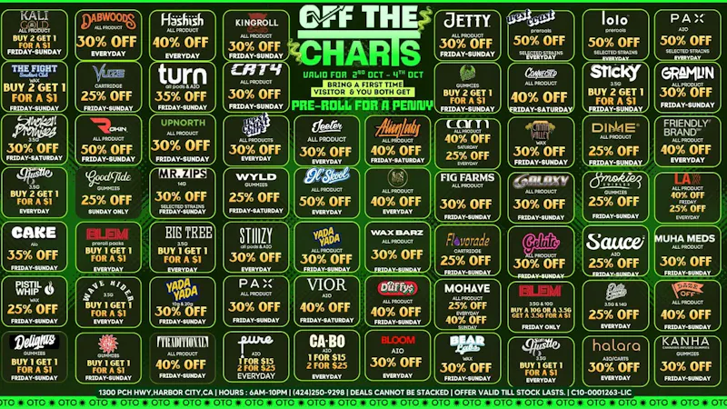 Off the Charts - Harbor City DEASLS DEALS DEALS