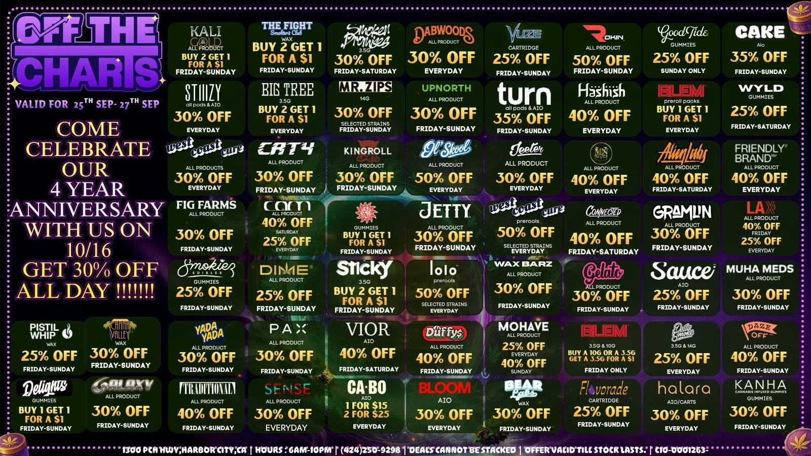 Off the Charts - Harbor City 4 YEAR ANNIVERSARY COME CELEBRATE !!!!!