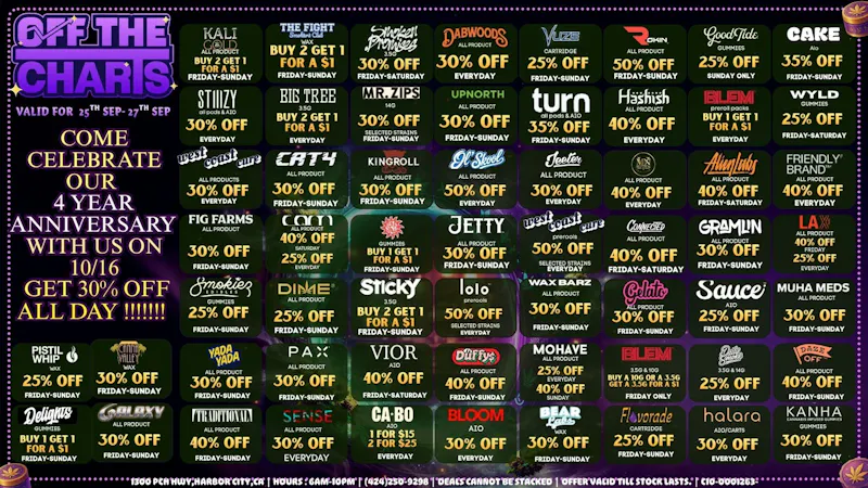 Off the Charts - Harbor City 4 YEAR ANNIVERSARY COME CELEBRATE !!!!!