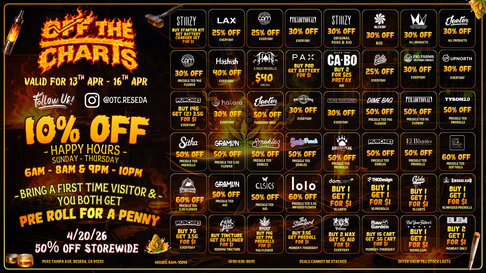 Off the Charts - Reseda BLAZING DEALS!!!💚💨💨💨