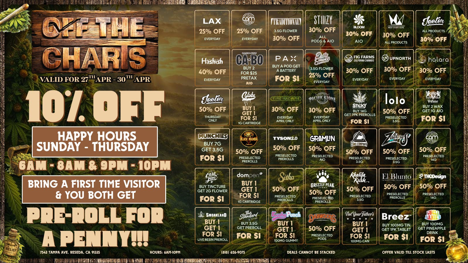 Off the Charts - Reseda SMOKING DEALS💨💨💨