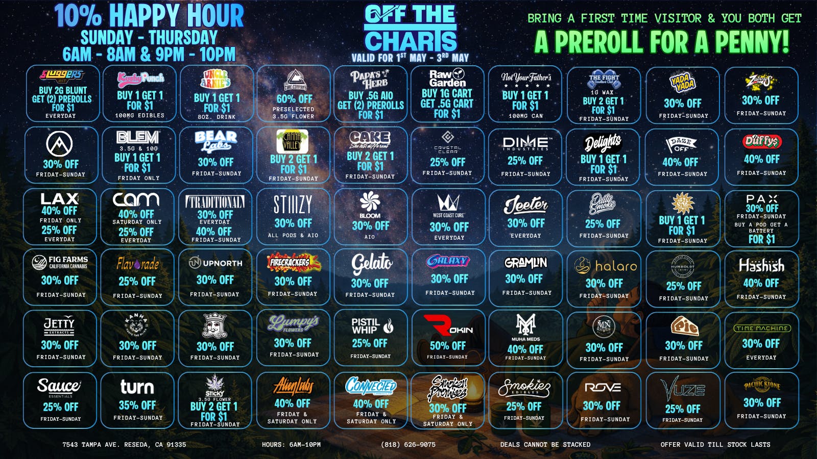 Off the Charts - Reseda HOT WEEKEND DEALS🔥🔥🔥
