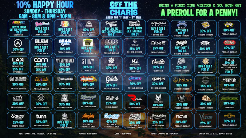 Off the Charts - Reseda HOT WEEKEND DEALS🔥🔥🔥