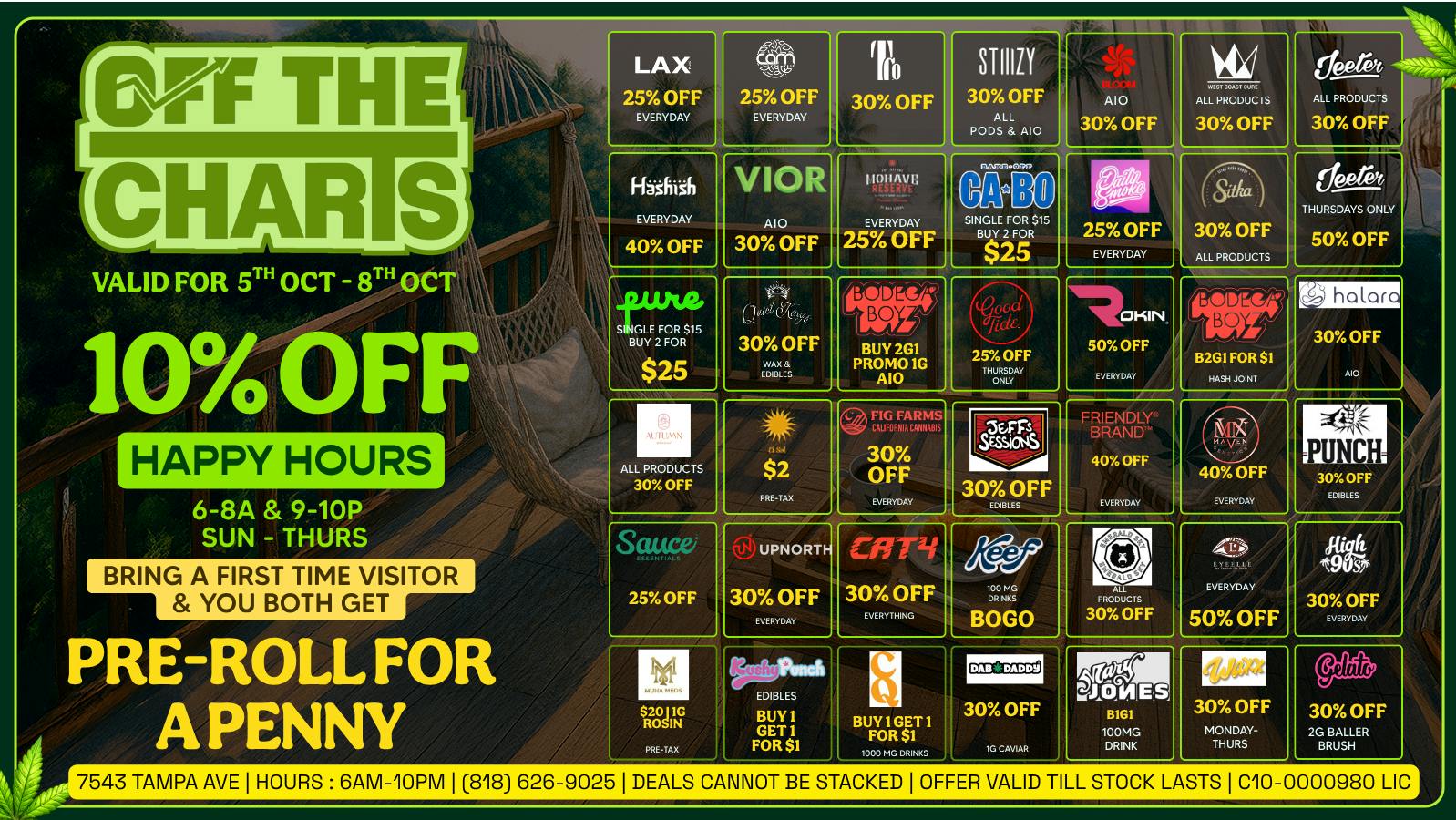 Off the Charts - Reseda SMOKIN HOT DEALZ