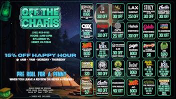 Off the Charts - Hemet WEEKDAY DEALS HERE!! FTP?!! GET A PENNY PREROLL!!!