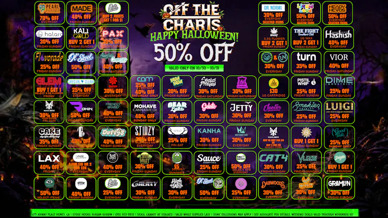 Off the Charts - Hemet on Airway Pl 🎃SPOOKY DEALS, SCARY LOW PRICES! SHOP WITH OTC🍬