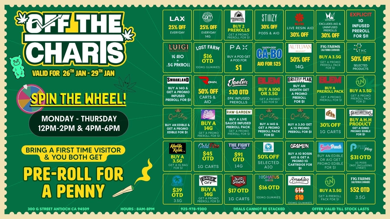 Off The Charts - Antioch OFF THE CHARTS DEALS