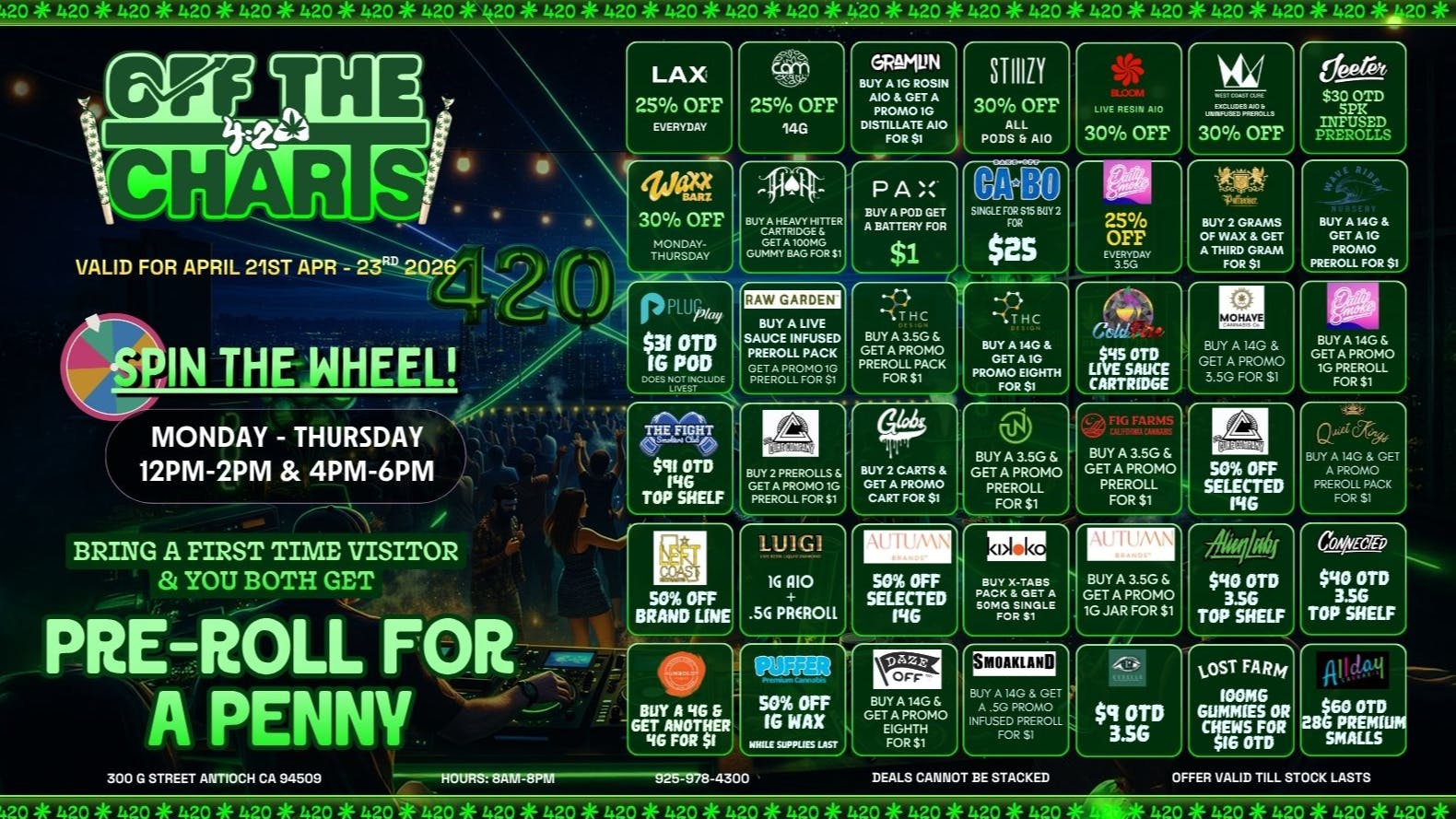 Off The Charts - Antioch DEALS CONTINUE!