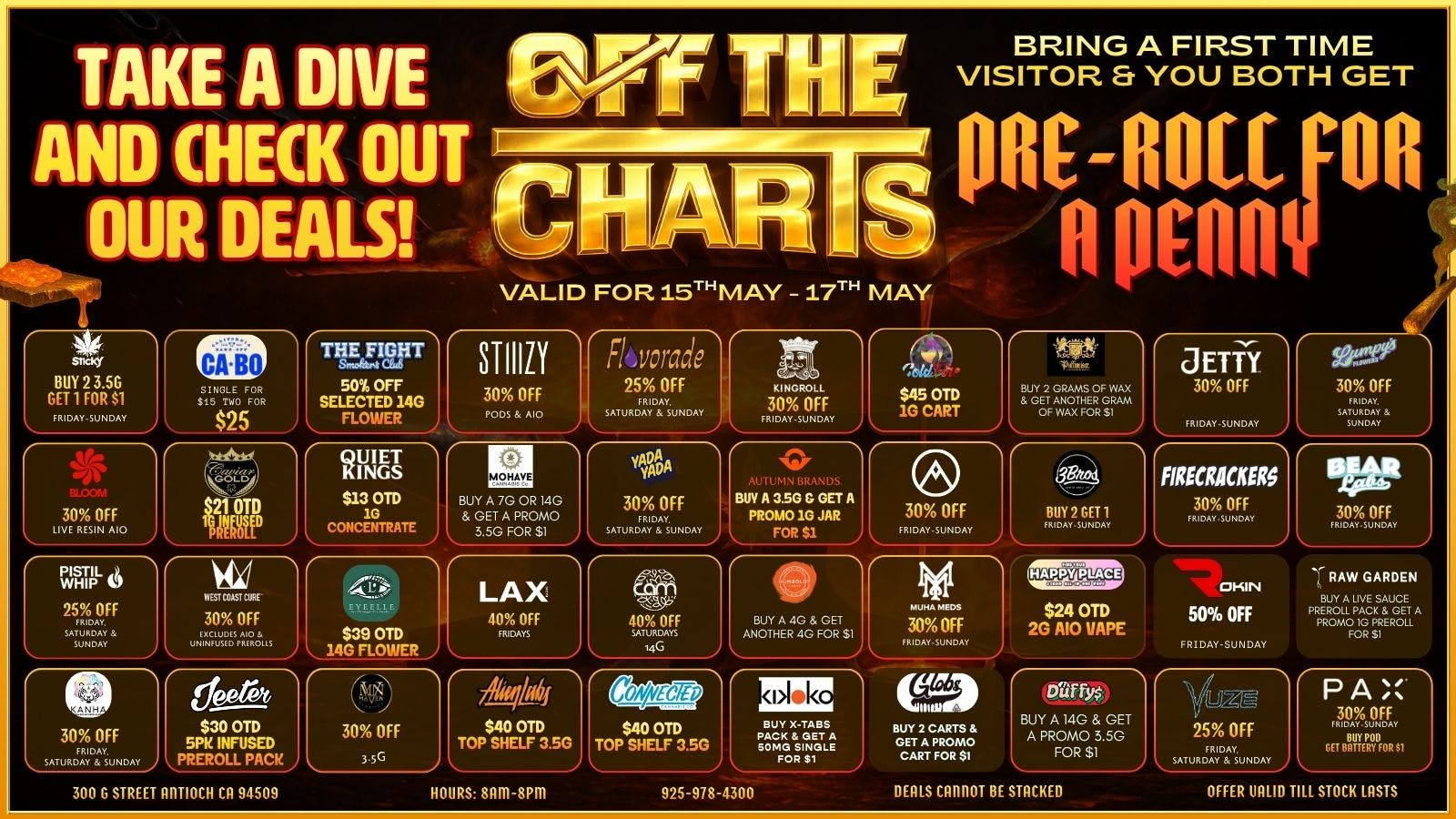 Off The Charts - Antioch KILLER WEEK DEALS