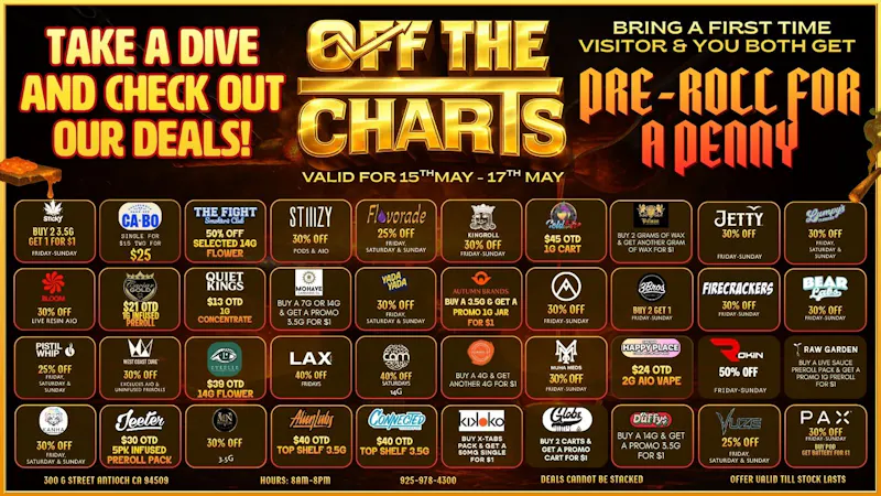 Off The Charts - Antioch KILLER WEEK DEALS