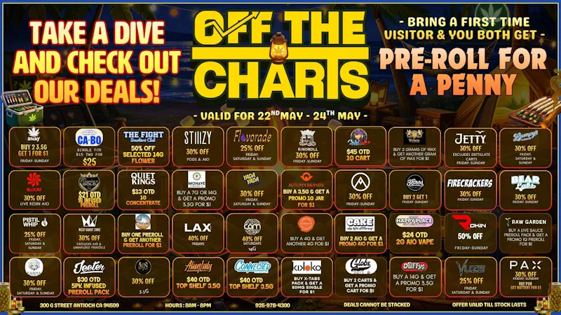 Off The Charts - Antioch KILLER WEEK DEALS