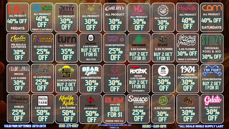 Off the Charts - San Ysidro THIS WEEKEND OTC HAS YOU COVERED!!
