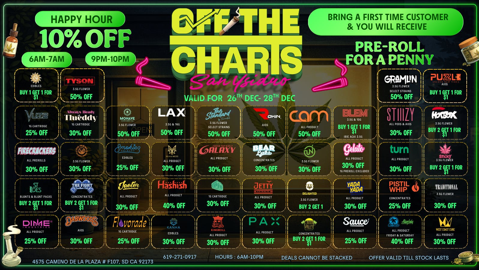 Off the Charts - San Ysidro * HERE COMES THE NEW YEAR *